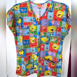 Nickelodeon SpongeBob Scrub Top